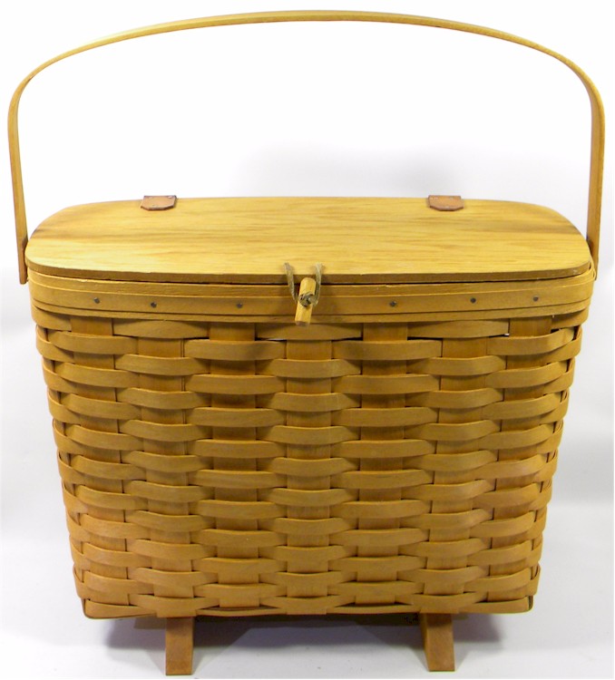 Longaberger Magazine Basket with Lid ++FREE SHIP!