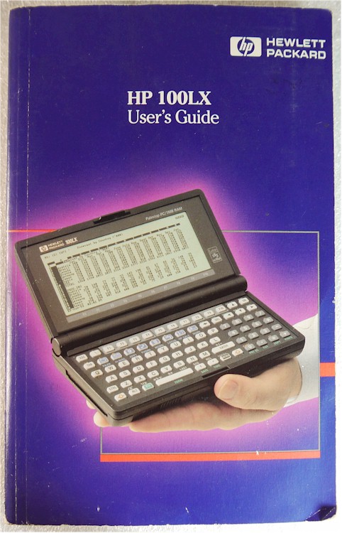 Original Hewlett Packard HP 100LX User's Guide