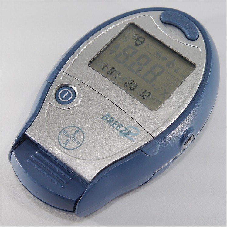 NEW Bayer Breeze 2 Blood Glucose Monitoring Meter ONLY! NEW BATTERY