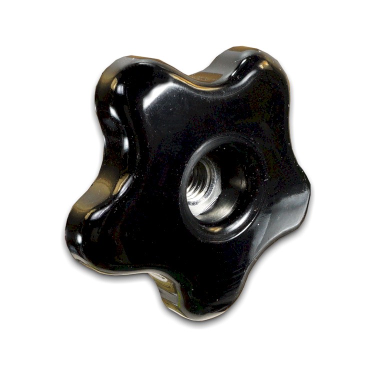 NEW Thermoplastic 25/16" Five Point Threaded Through Hole Knob, 3/8