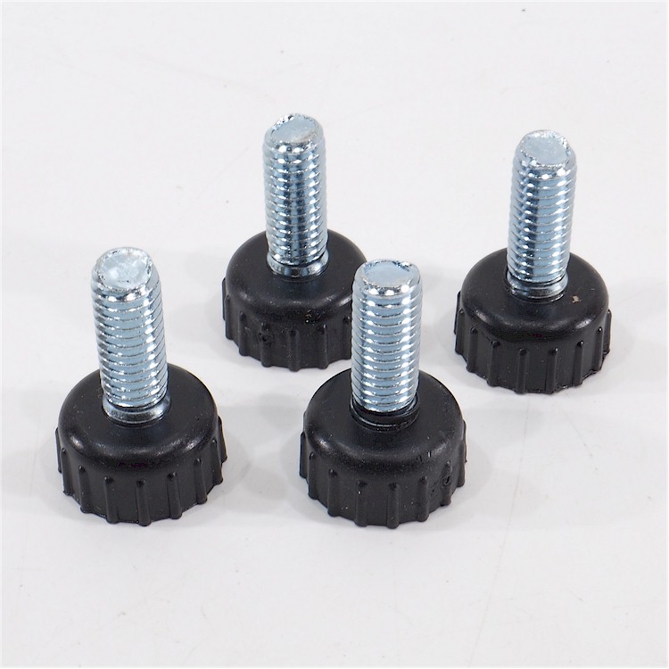 NEW PLASTIC ADJUSTABLE FEET *BLACK* for 1” Diameter Wire Shelving Posts