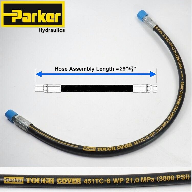 NEW Parker 3/8"x24" 3000 PSI Hydraulic Hose *JIC8F Swivel SAE to 1/4" FNPT* eBay