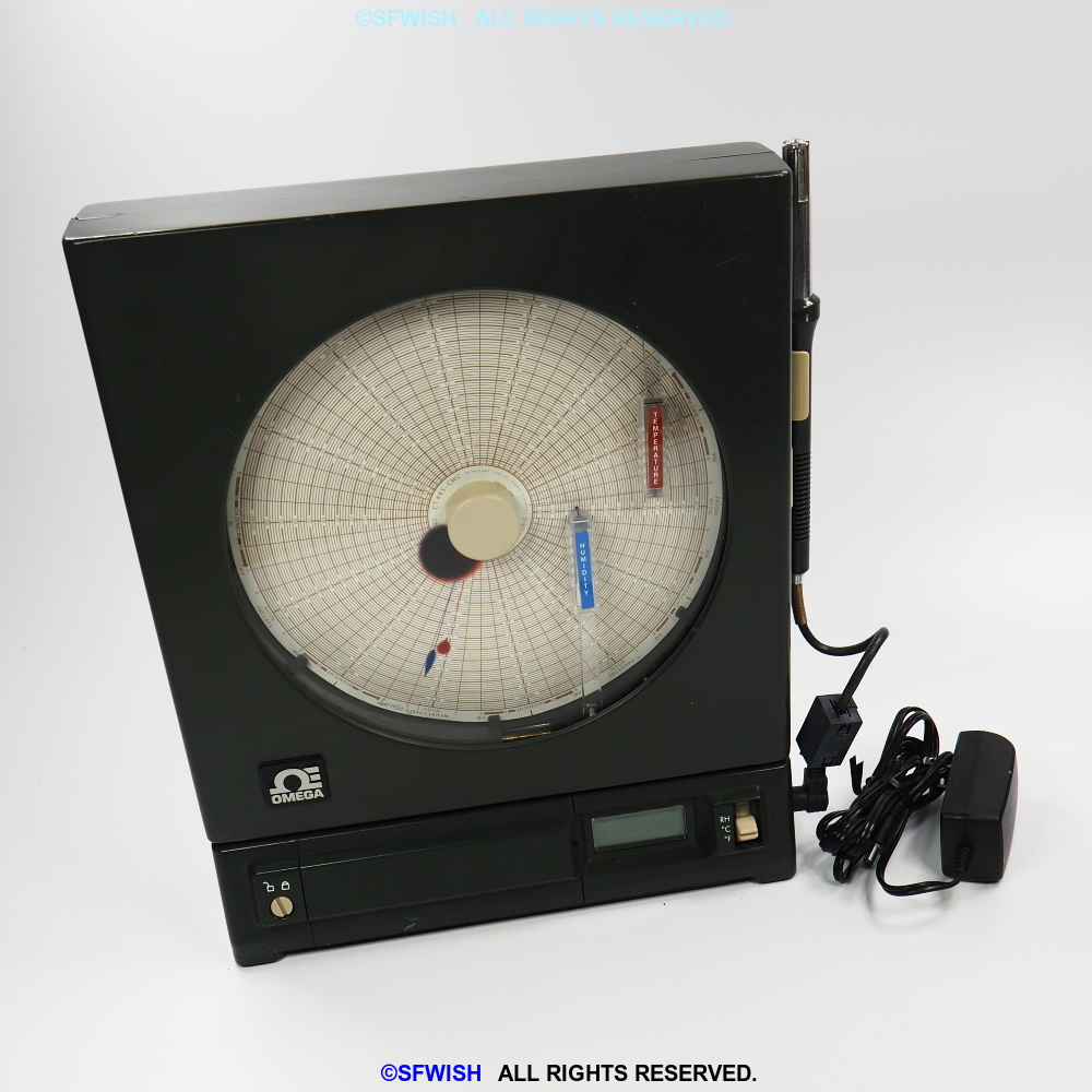 OMEGA CT485B110V Temperature & Humidity Chart Recorder w/Probe *PLEASE