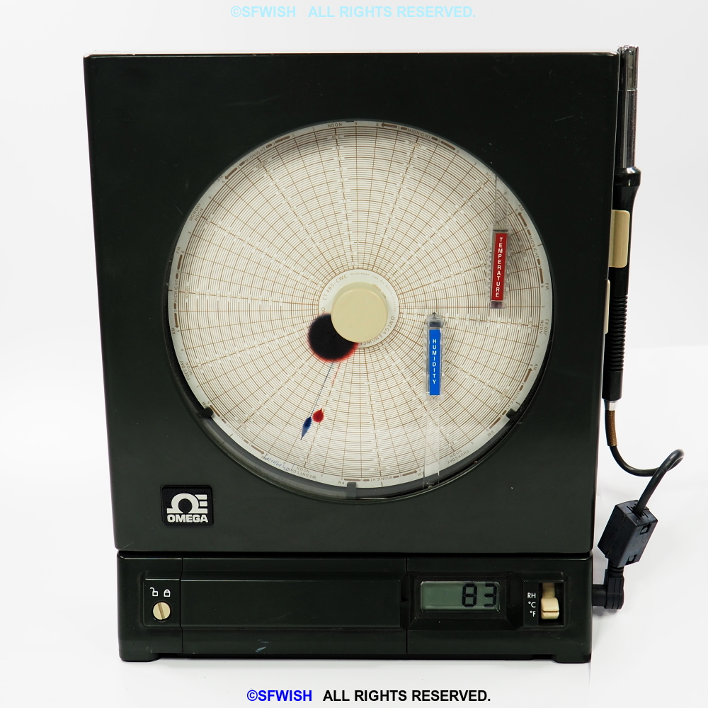 OMEGA CT485B110V Temperature & Humidity Chart Recorder w/Probe *PLEASE